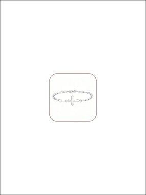 925 Sterling Silver Cross Bracelet Adjustable Chain